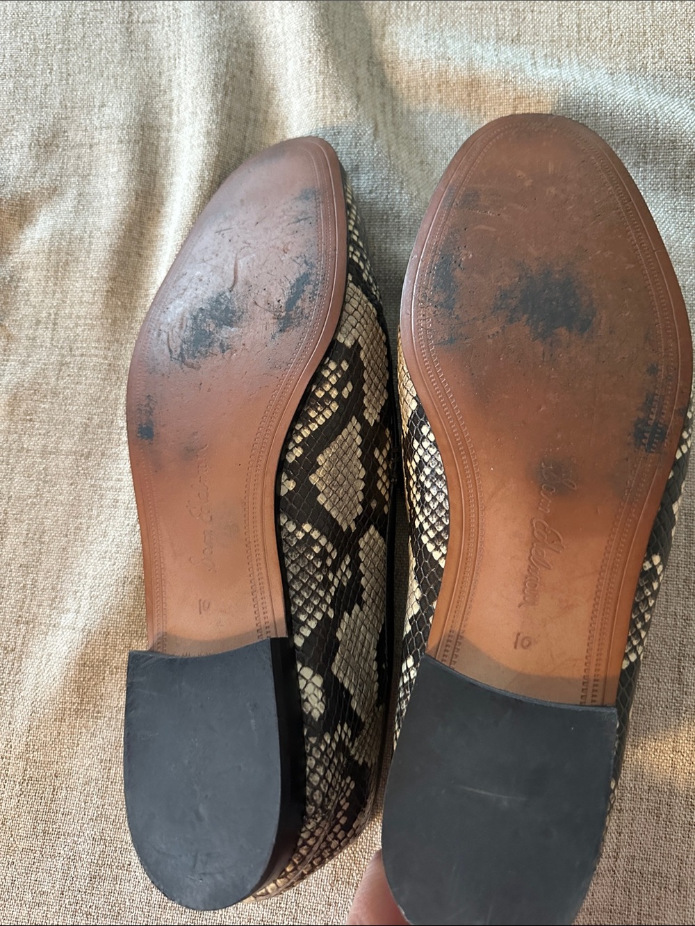 Sam Edelman Snake-Print Leather Loafers with Gold Bit, 10 EU40 - Picture 7 of 7